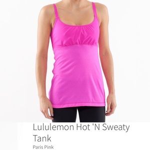 Lululemon Hot N’ Sweaty Tank in Paris Pink Size 6